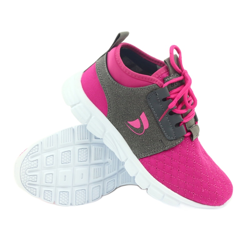 Befado Kindersportschuhe 516Y033 rosa grau 3