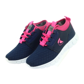 Befado Kindersportschuhe 516Y034 marineblau rosa 4