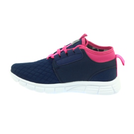 Befado Kindersportschuhe 516Y034 marineblau rosa navy blau 2