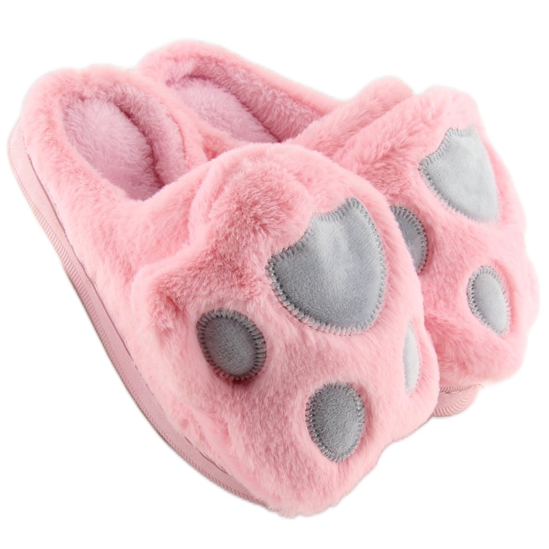 Damenhausschuhe rosa und grau DD93 W.PINK 2