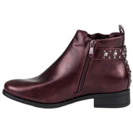 Sweet Shoes Rock-Chelsea-Stiefel rot 1