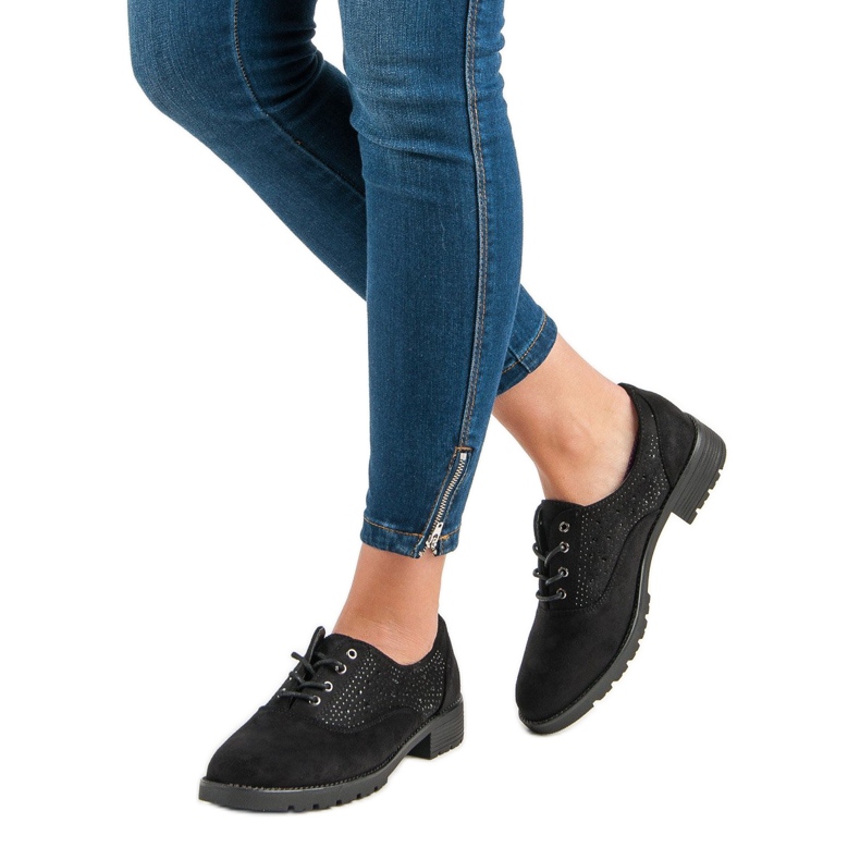 Schwarze Wildlederschuhe 2