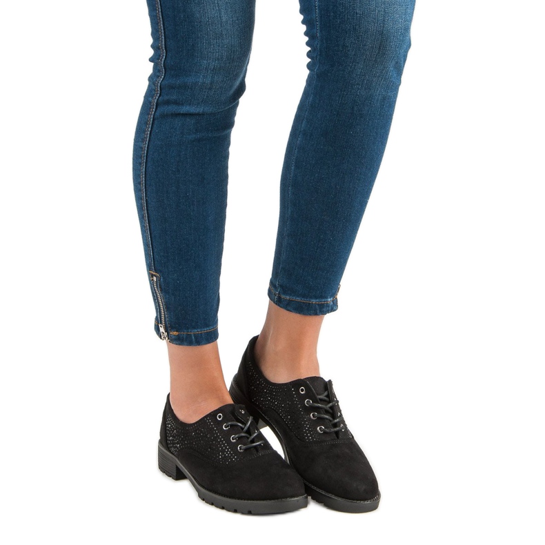 Schwarze Wildlederschuhe 1