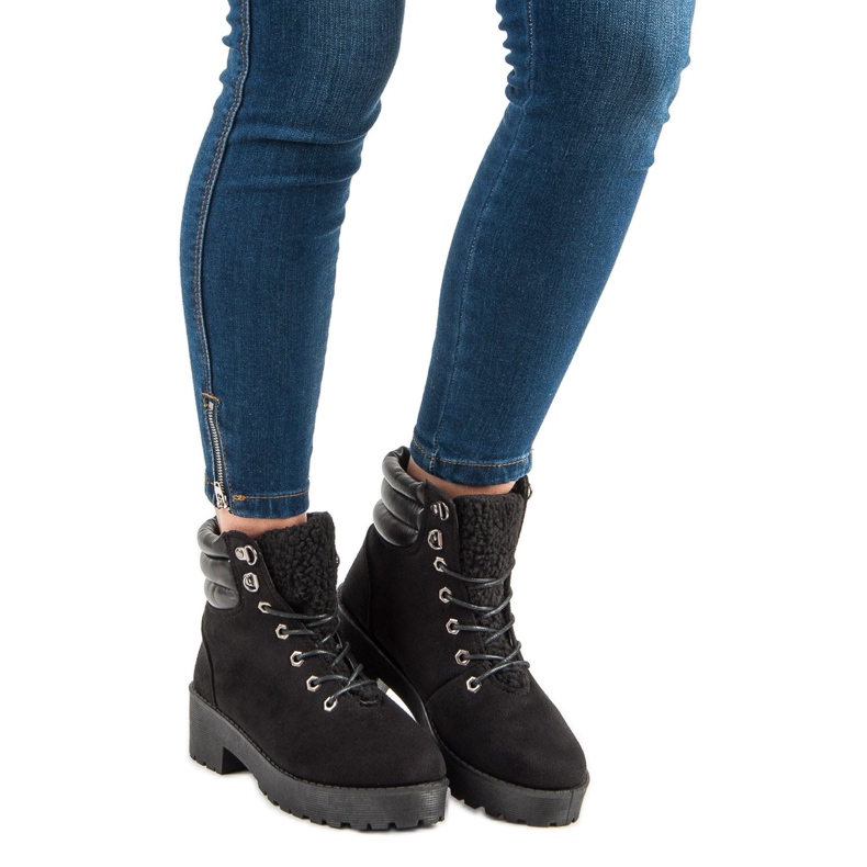 Wildleder-Trapper schwarz 1