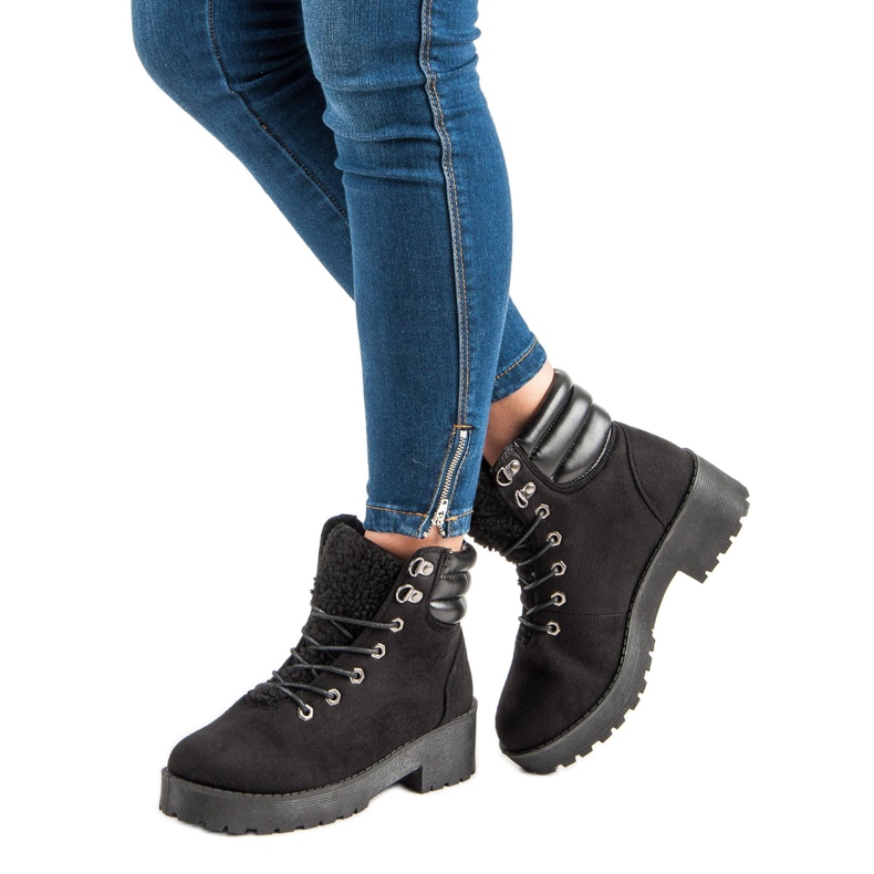 Wildleder-Trapper schwarz 2