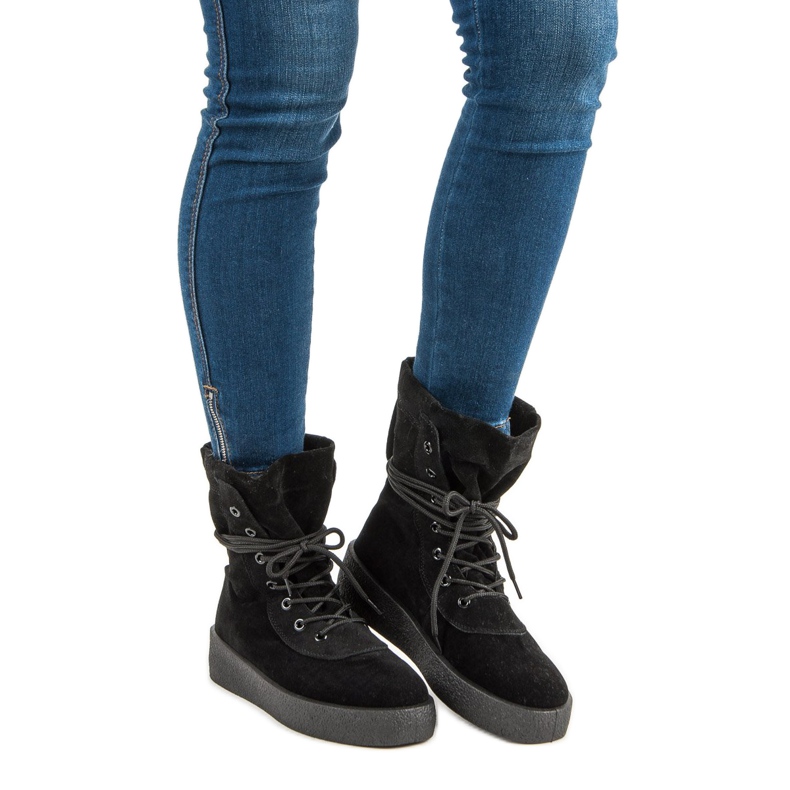 Schnürstiefel schwarz 1