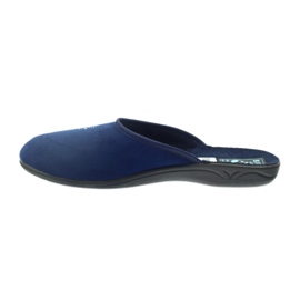 Hausschuhe Velours Pailletten Adanex marineblau 2