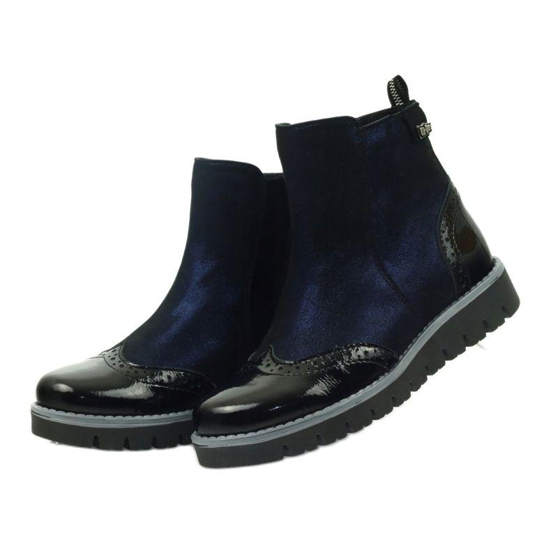 Isolierte Stiefel Ren But 4379 marineblau schwarz 5