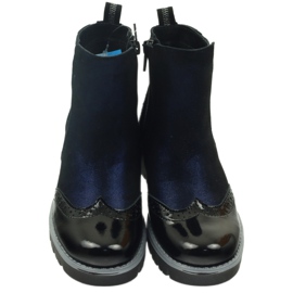 Isolierte Stiefel Ren But 4379 marineblau schwarz 3