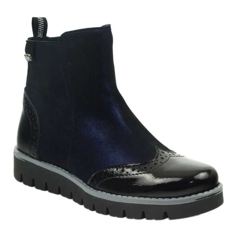 Isolierte Stiefel Ren But 4379 marineblau schwarz 1