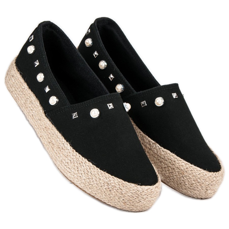J. Star Schwarze Espadrilles 2