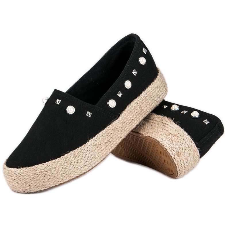 J. Star Schwarze Espadrilles 1