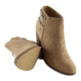 Beige Stiefel für Damen L3526 Khaki 1