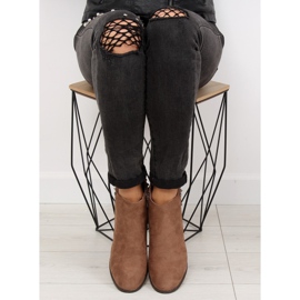 Beige Stiefel für Damen L3526 Khaki 2