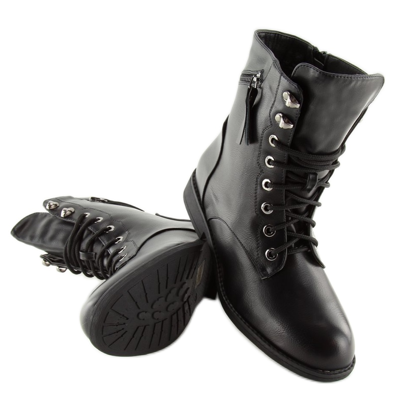 Schnürstiefel schwarz workery 168-177 schwarz 1