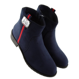 Wildlederstiefel, marineblau 100-913B0-2 Blau 1
