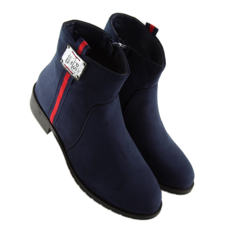 Wildlederstiefel, marineblau 100-913B0-2 Blau 1