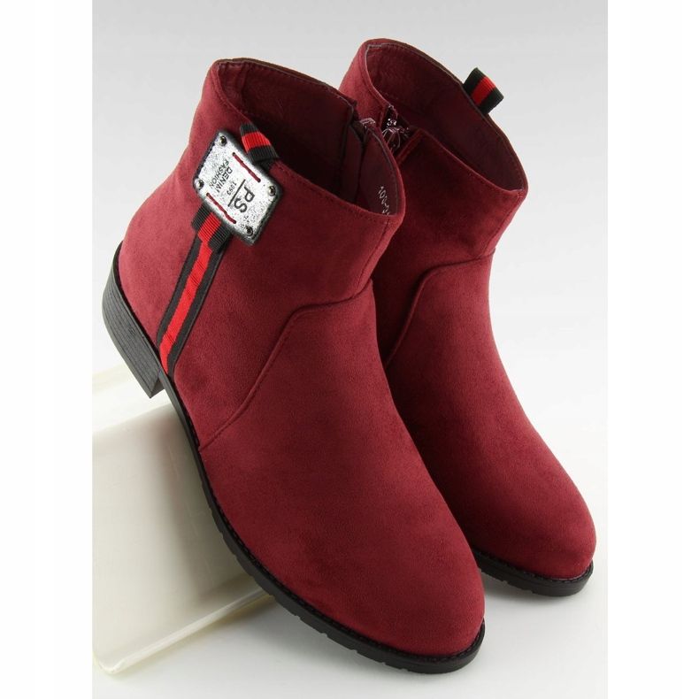 Stiefeletten Wildleder bordeaux 100-913B0-2 Rot 1