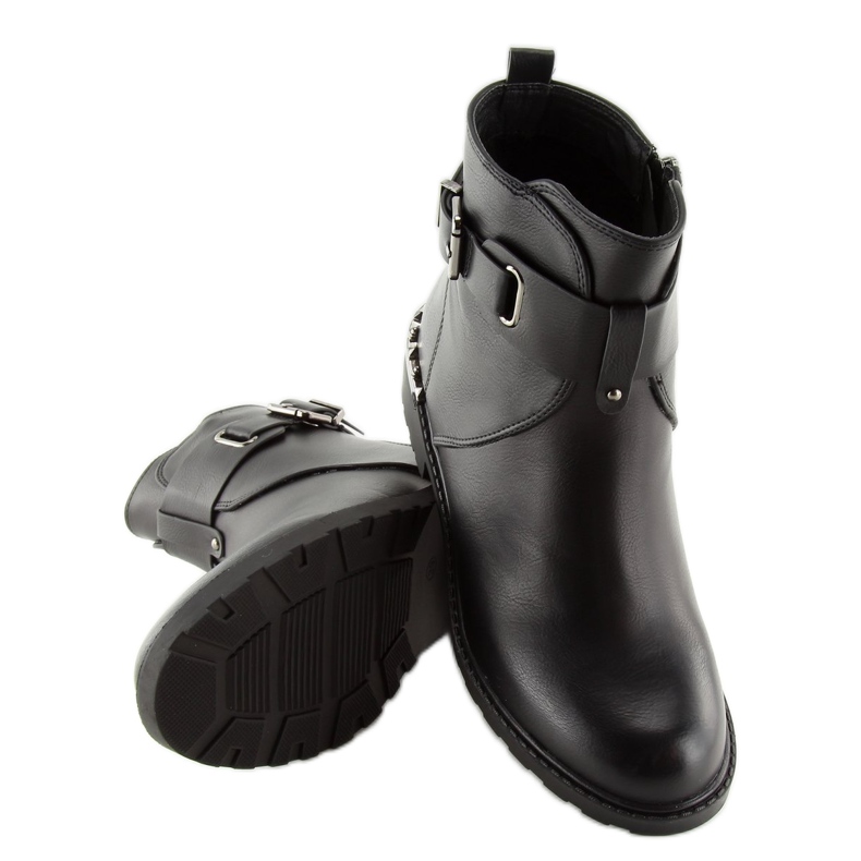 Schwarze Damenstiefel G-168-1 Schwarz 1
