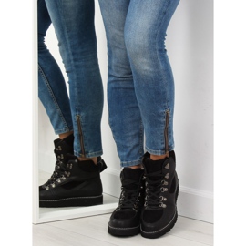 Schwarze Damen Trapper 769-PA Schwarz 1