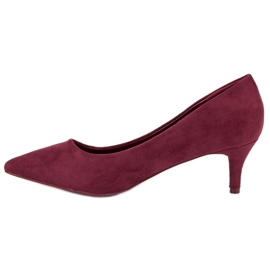 Bordeauxrote Wildleder-Heels 1