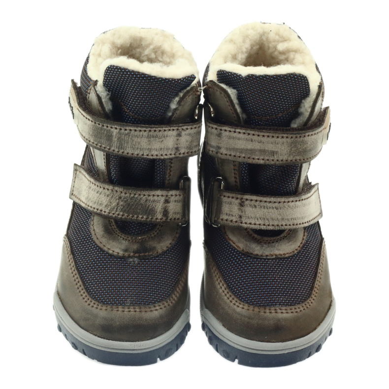 Lederstiefel mit Bartuś -Membranstiefeln beige marineblau 3