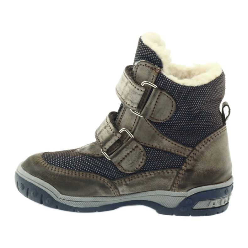 Lederstiefel mit Bartuś -Membranstiefeln beige navy blau 2