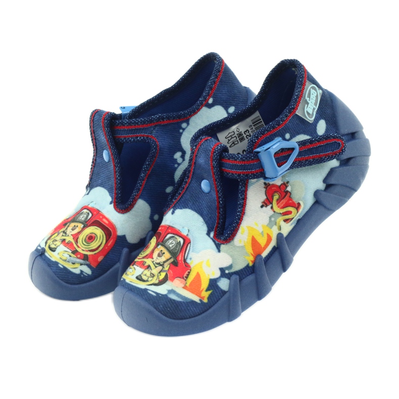 Befado Kinderschuhe 110p323 Hausschuhe blau mehrfarbig 4