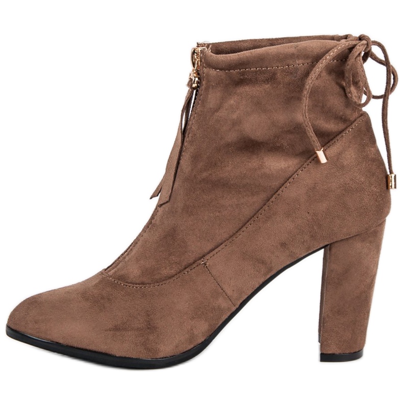 Mannika Stylische Wildlederstiefel braun 1