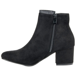 Comer Schwarze Stiefel auf High Heels 1