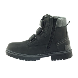 American Club Stiefeletten mit Klettverschluss 708121 schwarz grau 2
