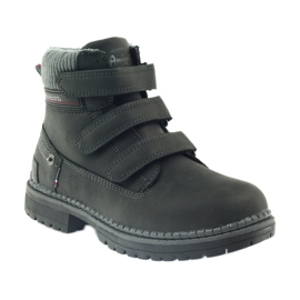 American Club Stiefeletten mit Klettverschluss 708121 schwarz grau 1