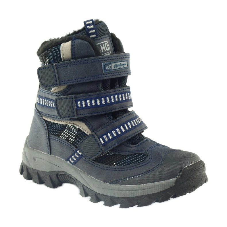 American Club American Boots Stiefeletten Winterstiefel 87433 marineblau weiß schwarz 1
