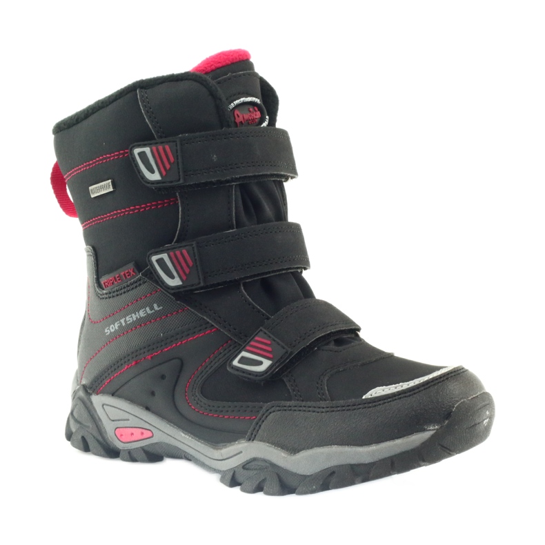 American Club American Boots Winterstiefel mit einer Membran von 1809 schwarz rot 1