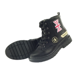 American Club Amerikanische Super Workers Winterstiefel schwarz gelb rot 5