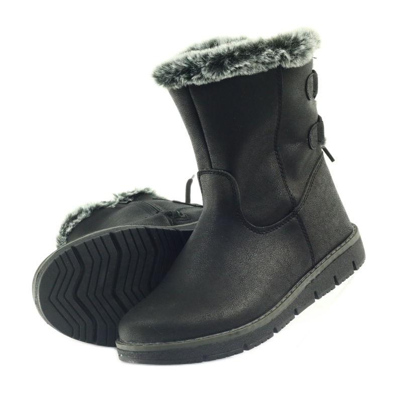 American Club American High Boots Winterstiefel mit Zinn schwarz 5