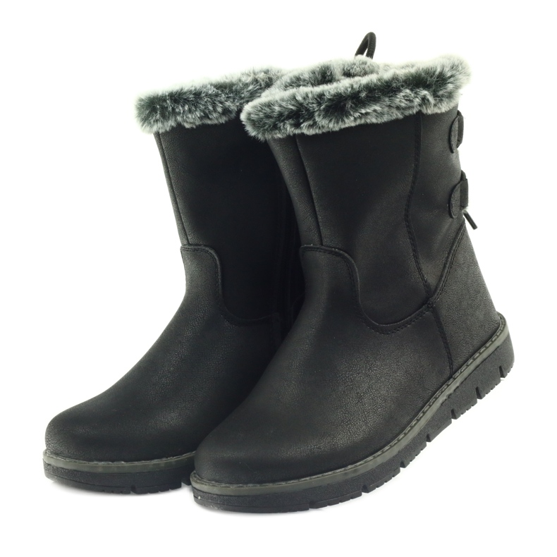 American Club American High Boots Winterstiefel mit Zinn schwarz 4