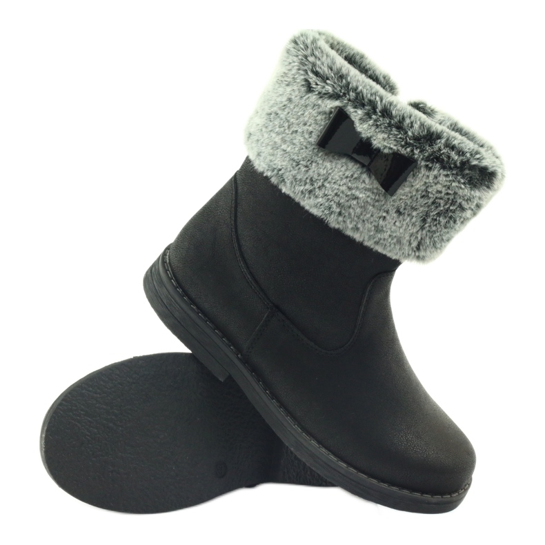 American Club American High Boots Winterstiefel mit Fell schwarz 3