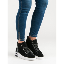 Warme Turnschuhe schwarz 1