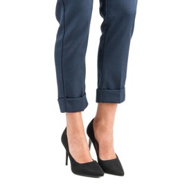 Wildleder-Absätze schwarz 1