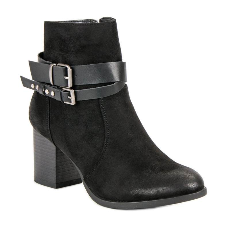 Stylische Stiefel mit hohen Absätzen schwarz 2