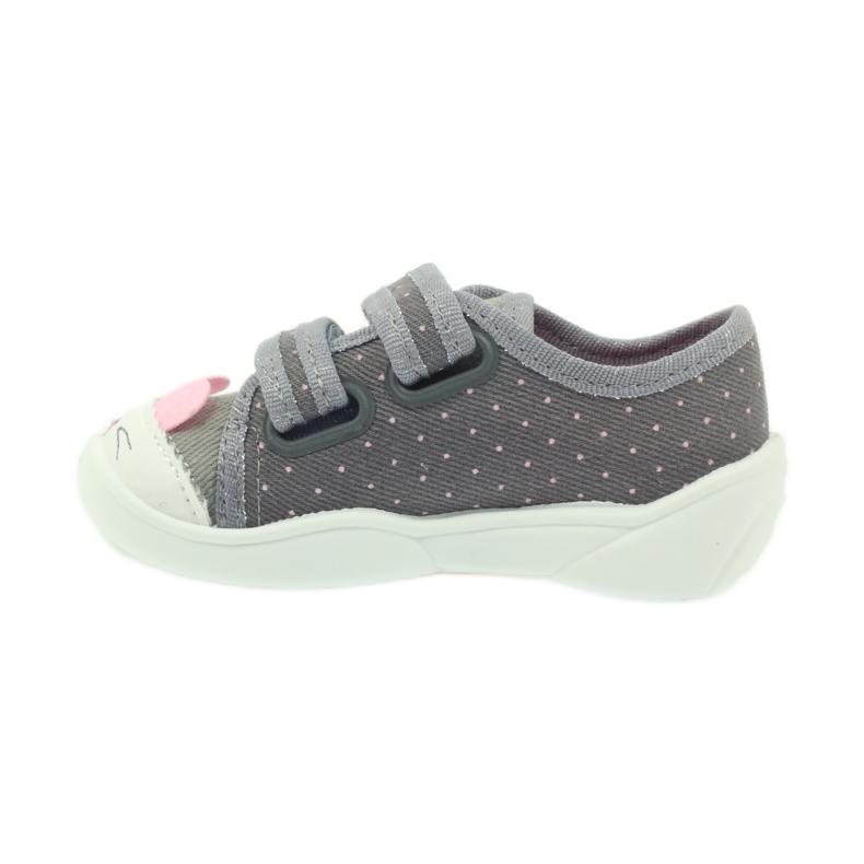 Befado Kinderschuhe Hausschuhe Turnschuhe 907P101 grau rosa 2