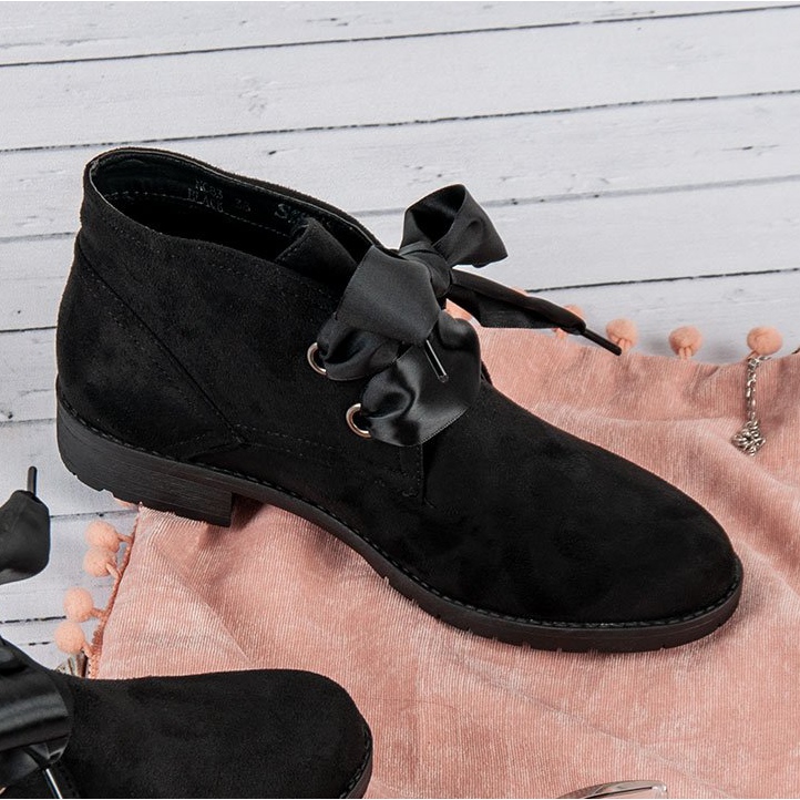 Seastar Schnürstiefel aus Wildleder schwarz 2