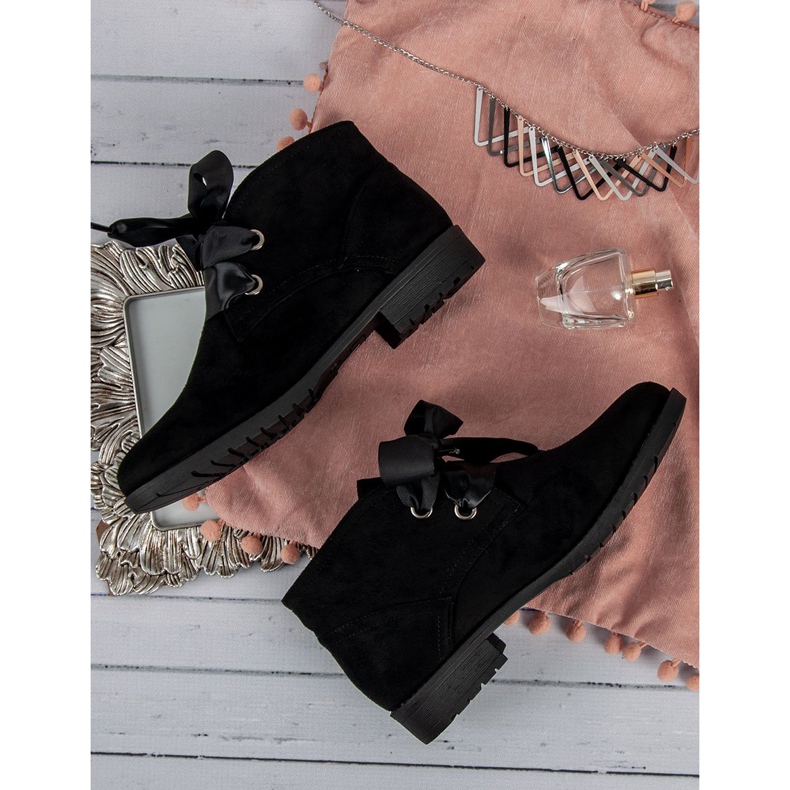 Seastar Schnürstiefel aus Wildleder schwarz 1