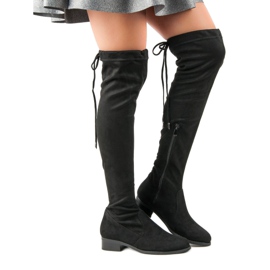 Seastar Stylische Oberschenkelhohe Stiefel schwarz 1