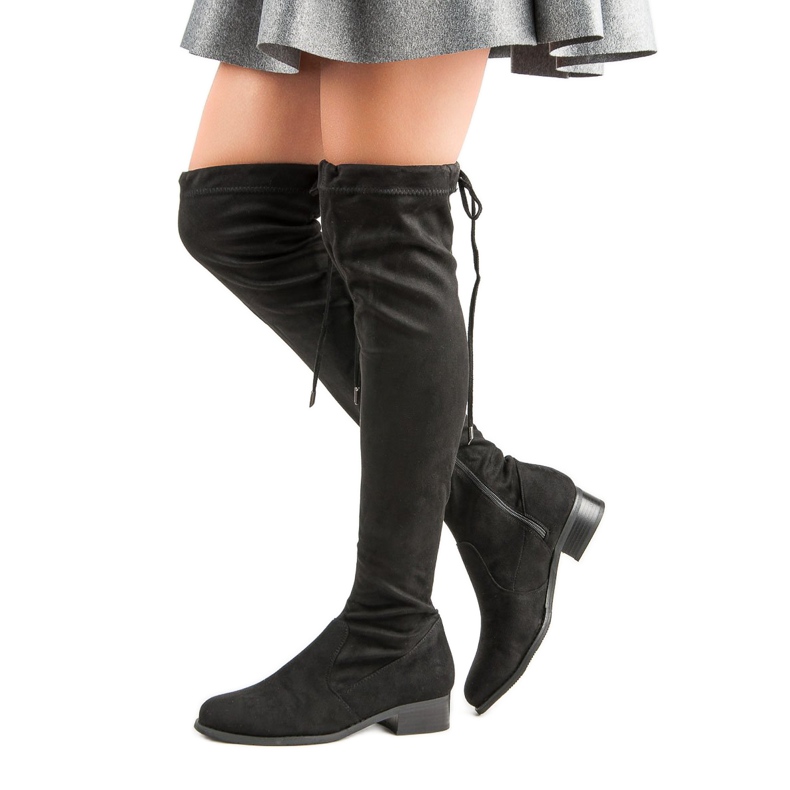 Seastar Stylische Oberschenkelhohe Stiefel schwarz 2