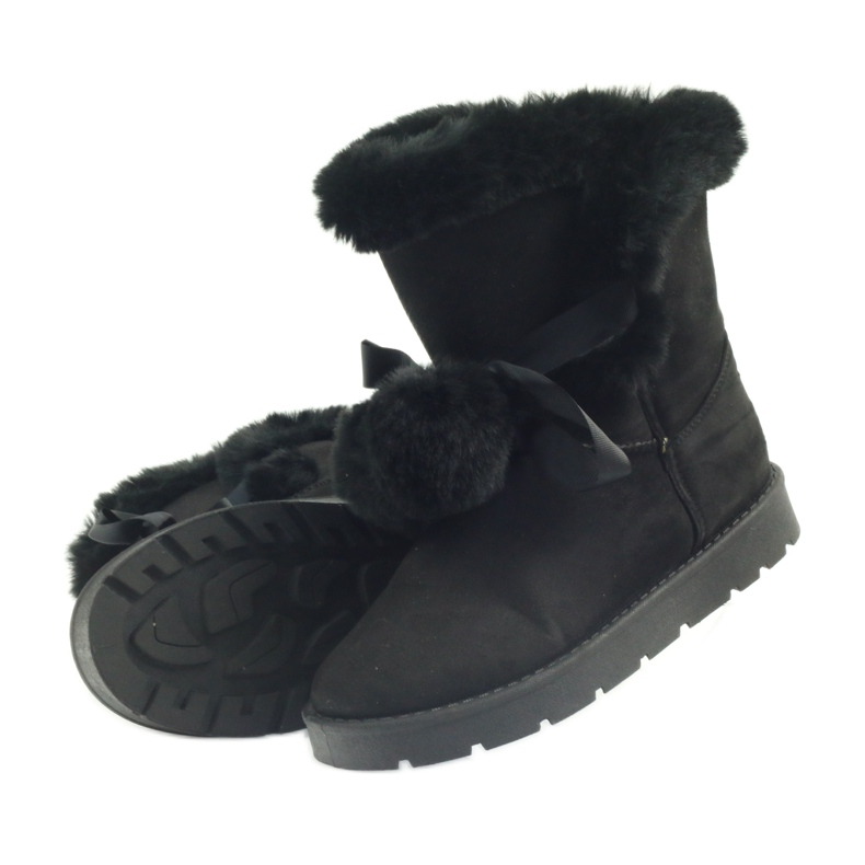 Schwarze Emusy Mukluki mit Pompon 4