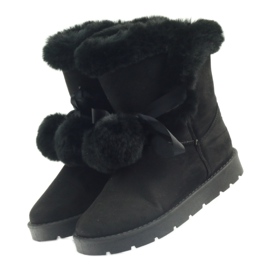 Schwarze Emusy Mukluki mit Pompon 3