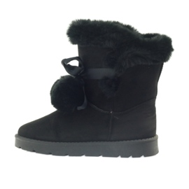 Schwarze Emusy Mukluki mit Pompon 2