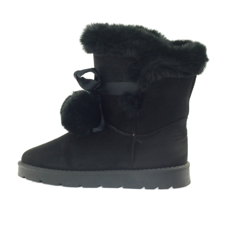 Schwarze Emusy Mukluki mit Pompon 2